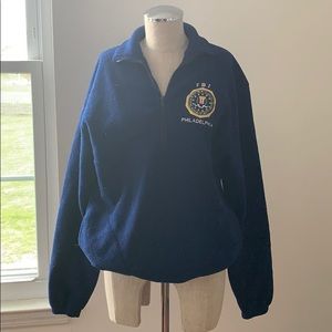 Blue FBI Zip Up Sweatshirt